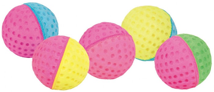 Мячики Trixie TRX 11 80 soft balls, foam rubber, ø 4.3 cm, многоцветный, 4.3 см