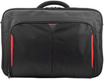 Nešiojamų kompiuterių krepšys Targus Classic+ Clamshell, juoda/raudona, 18"
