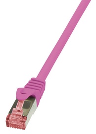 LogiLink Patch Cable Cat.6 S/FTP PIMF PrimeLine 0.25m Pink