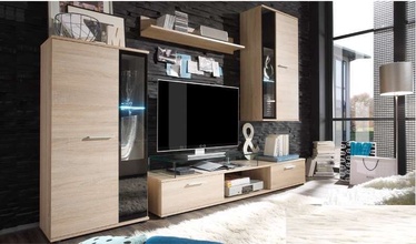 Stolarz-Lempert Wall Unit Salsa With Lights Sonoma Oak