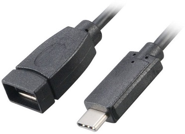 Akasa USB 3.1 Type-C To Type-A Adapter Cable 0.15m Black