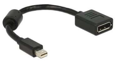 Adapteris Delock Displayport-mini to Displayport Mini DisplayPort, Display port female, 0.15 m, juoda