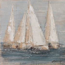 Home4you Oil Painting 60x60cm Sailing Boats