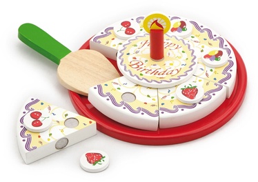 Rotaļu virtuves piederumi, kūku komplekts VIGA Birthday Cake 58499
