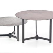 Kafijas galdiņš Halmar Twins, brūna/melna/pelēka, 600 - 700x600x300 - 430 mm