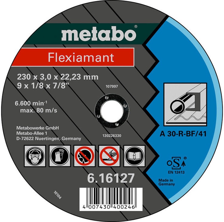 Pjovimo diskas kampiniam šlifuokliui Metabo, 150 mm x 3 mm x 22.23 mm