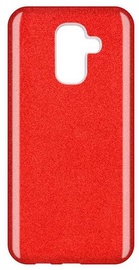 Wozinsky Glitter Shining Back Case For Samsung Galaxy A6 Plus Red