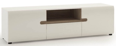 TV staliukas Meble Wojcik Linate 50 White/Truffle Oak, 1640x419x457 mm