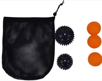 Masažinis kamuolys Tunturi, juodas/oranžinis, 0.95 cm