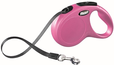 Siksna Flexi New Classic Tape S, rozā, 5 m