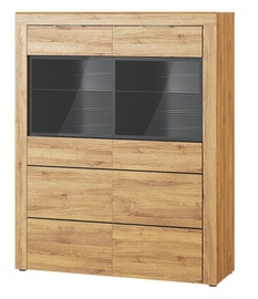 Szynaka Meble Kama 15 Display Unit Camargue Oak/Black Matt