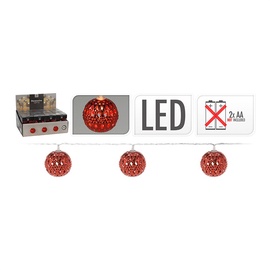 DEKORS BUMBA 10LED 4CM, SARKANS