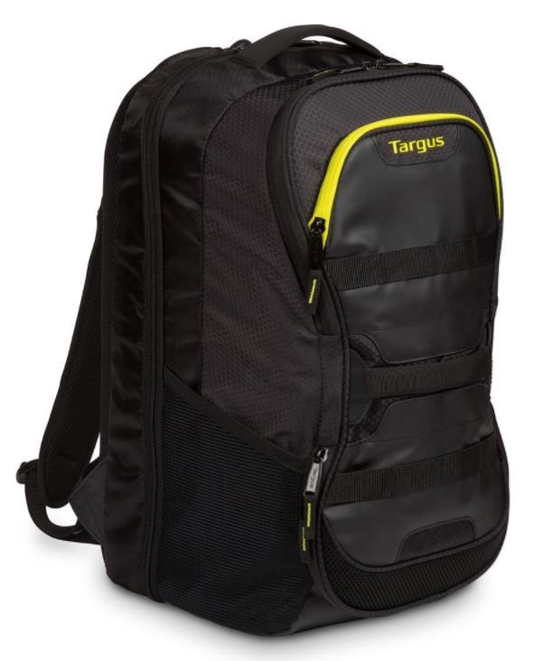 Portatīvā datora mugursoma Targus Laptop Backpack, melna/dzeltena, 15.6"