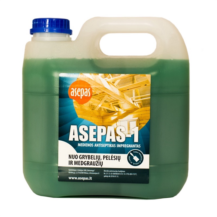 Антисептик Asepas-1, зеленоватый, 3 l