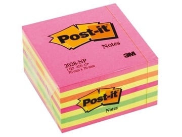 Kleepuvad märkmelehed 3M Post-It Sticky Notes 2028 Pink/Yellow