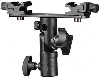 Fotocom Dual Cold Shoe Bracket With Umbrella Holder