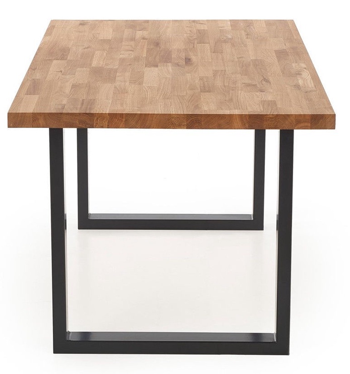 Pusdienu galds Radus 140, melna/ozola, 140 cm x 85 cm x 76 cm