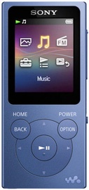 Музыкальный проигрыватель Sony NW-E394, синий, 8 ГБ