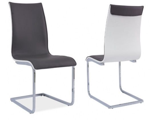 Valgomojo kėdė, balta/juoda, 44 cm x 40 cm x 100 cm