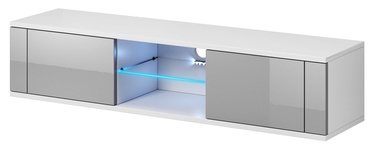 TV galds Vivaldi Meble Hit, balta/pelēka, 1400x360x305 mm