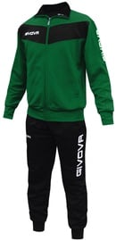 Спортивный костюм Givova Visa, черный/зеленый, XS