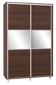 Bodzio SZP150W Sliding Wardrobe w/ Mirror 150x240cm Walnut