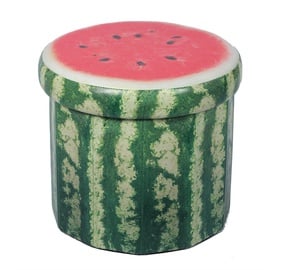 Pufs Domoletti Watermelon, sarkana/zaļa, 38 cm x 33.5 cm