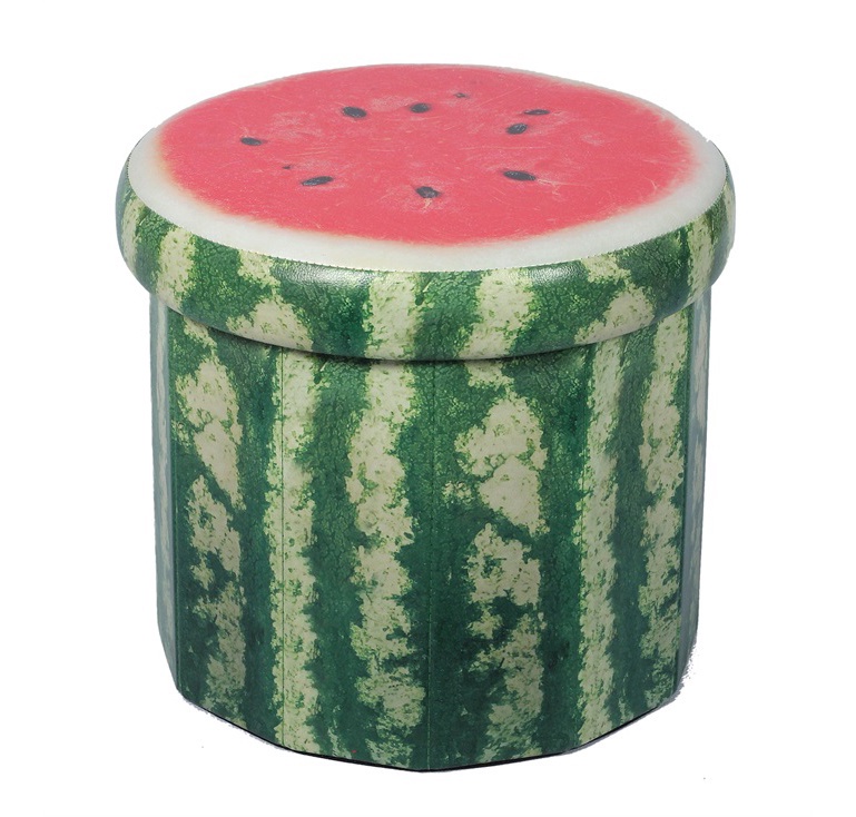 Пуф Domoletti Watermelon, красный/зеленый, 38 см x 33.5 см