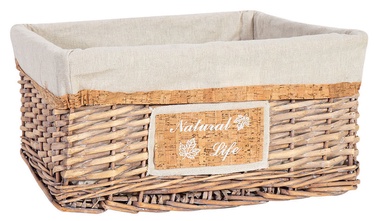 Home4you Willi Cork Basket M 42x32x19cm Light Brown