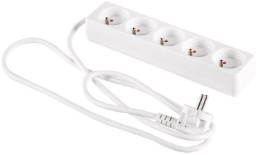 Elcan Extension Cord 5 Outlet 250V 10A 1.5m White