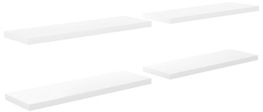 Настенная полка VLX High Gloss 323759, белый, 120 см x 23.5 см x 3.8 см
