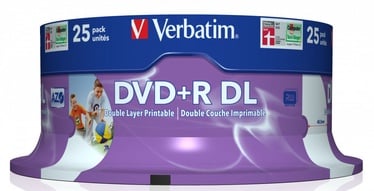Накопитель данных Verbatim 25x 8.5GB DVD+R 8x 43667