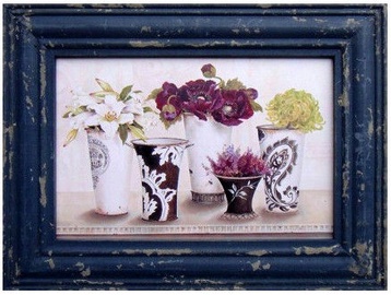 Home4you Print Picture 30x40cm Antique Blue