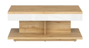 Kohvilaud Black Red White Erla White/Oak, 1100x600x455 mm