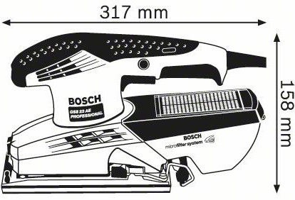 Vibrācijas slīpmašīna Bosch GSS 23, 1.7 kg, 190 W