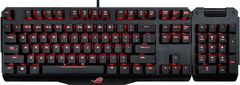 Klaviatūra Asus ROG MA01 Cherry MX RGB EN, juoda