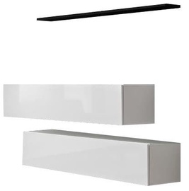 ASM Switch SB II Hanging Cabinet/Shelf Set White/Black Shelf