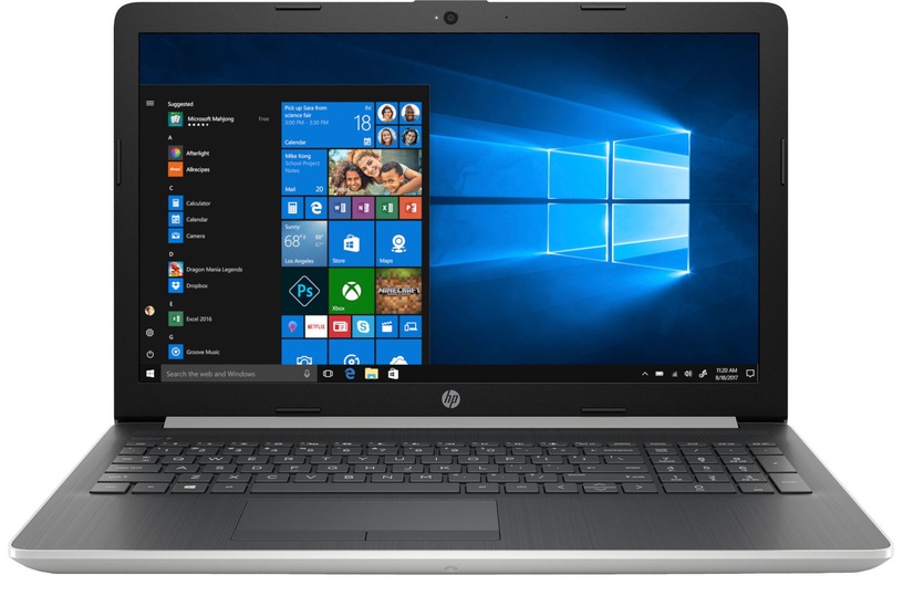 Portatīvais dators HP 15 15-da1012nw 5QT18EA, Intel Core i5-8265U, 8 GB, 256 GB, 15.6 ", Intel® UHD Graphics 620, sudraba