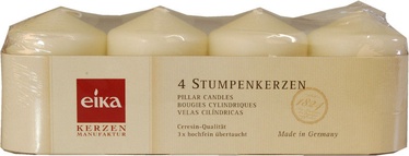 Eika Pillar Candles 8x6cm Champagne 4pcs