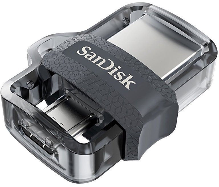 USB-накопитель SanDisk Ultra Dual, серый, 128 GB