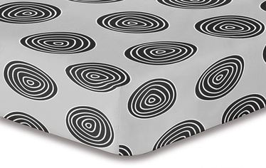 Palags DecoKing Hypnosis, melna/pelēka, 220x240 cm, ar gumiju