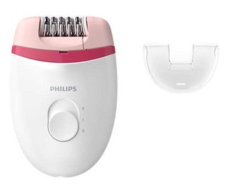 Epilators Philips Satinelle Essential BRE235/00, balta/rozā
