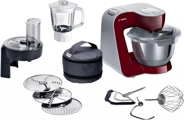 Mikser Bosch Food Processor MUM58CR60, hõbe/punane