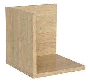 Black Red White Priceton Wall Shelf 25cm Oak