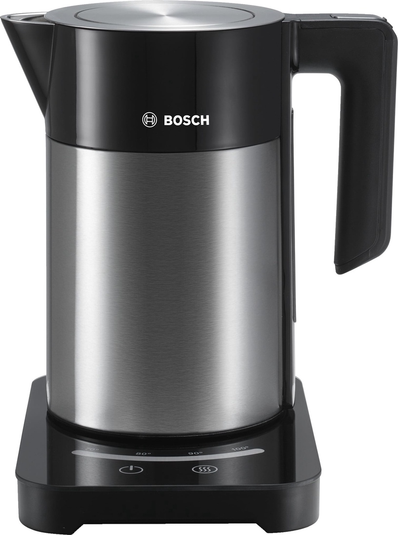 Elektriline veekeetja Bosch TWK7203, 1.7 l, must/roostevaba teras