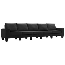 Dīvāns VLX, melna, 70 x 310 x 75 cm