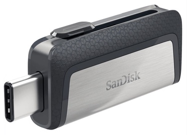 USB zibatmiņa SanDisk Ultra Dual, metāliska, 128 GB