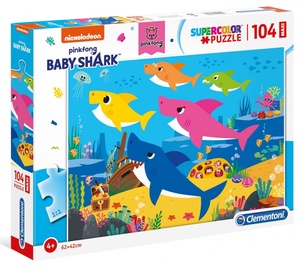 Clementoni Puzzle SuperColor Pinkfong Baby Shark 104pcs 23751