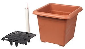 Plastkon Quattro Aqua Pro Flower Pot Brown 40x40cm