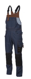 Darba puskombinezons Sara Workwear 10341, zila/brūna, kokvilna/poliesters, LS izmērs
